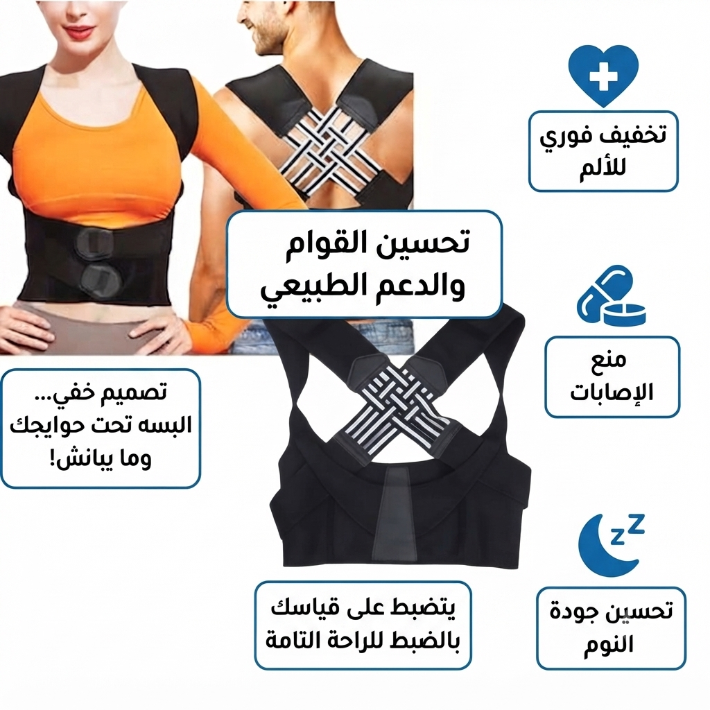 مصحح وقوام الظهر الطبي الذكي - ودّع آلام الظهر واستعد ثقتك